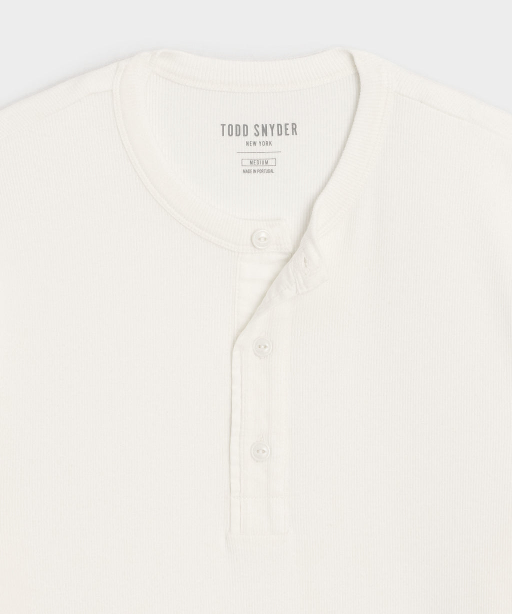 Ribbed Cotton Henley