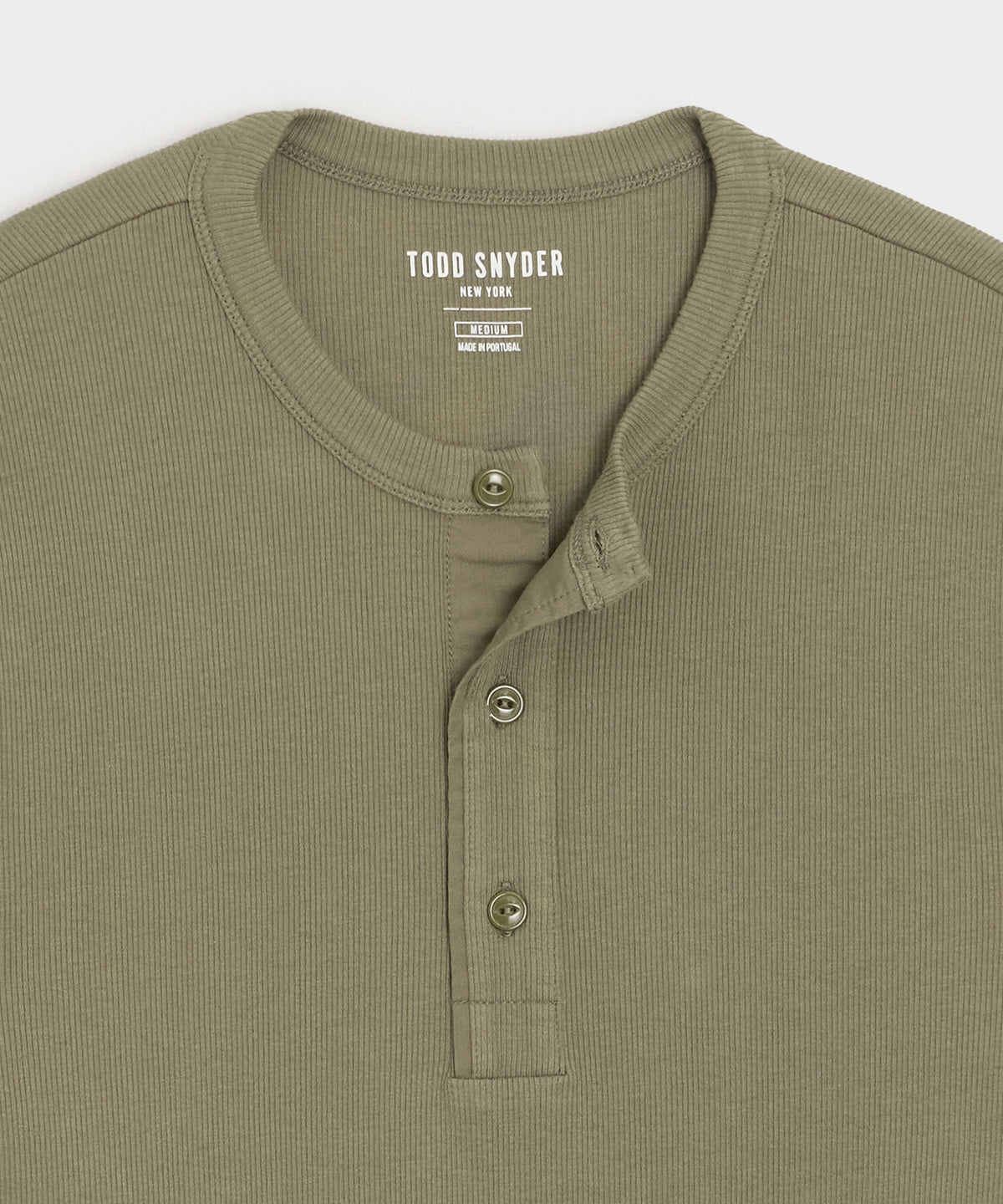 Ribbed Cotton Henley