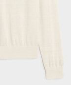 Linen-Cotton Henley Sweater