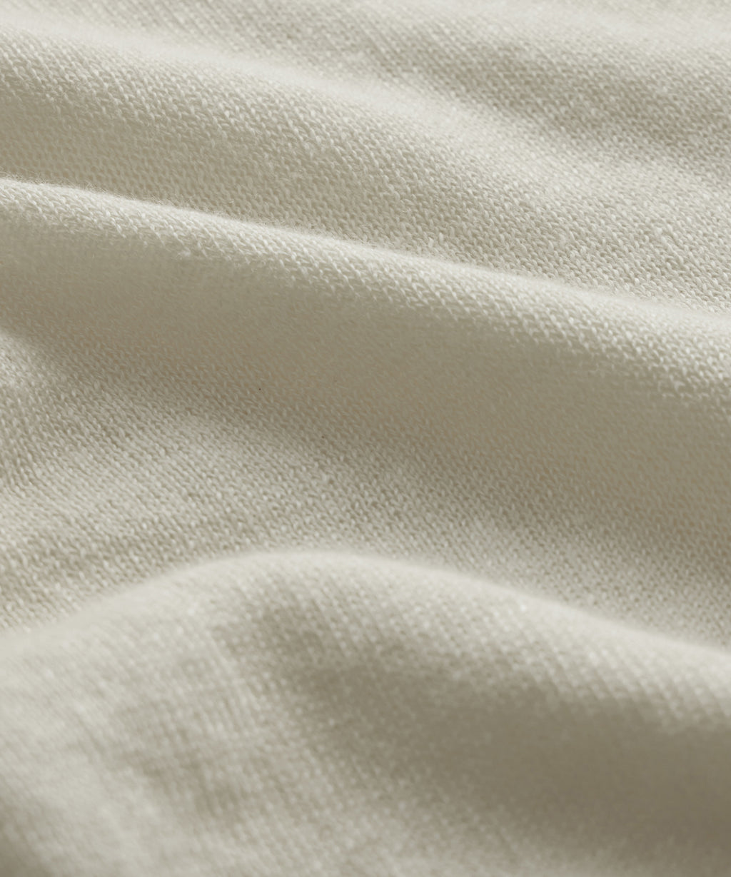Linen-Cotton Henley Sweater