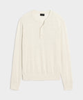 Linen-Cotton Henley Sweater