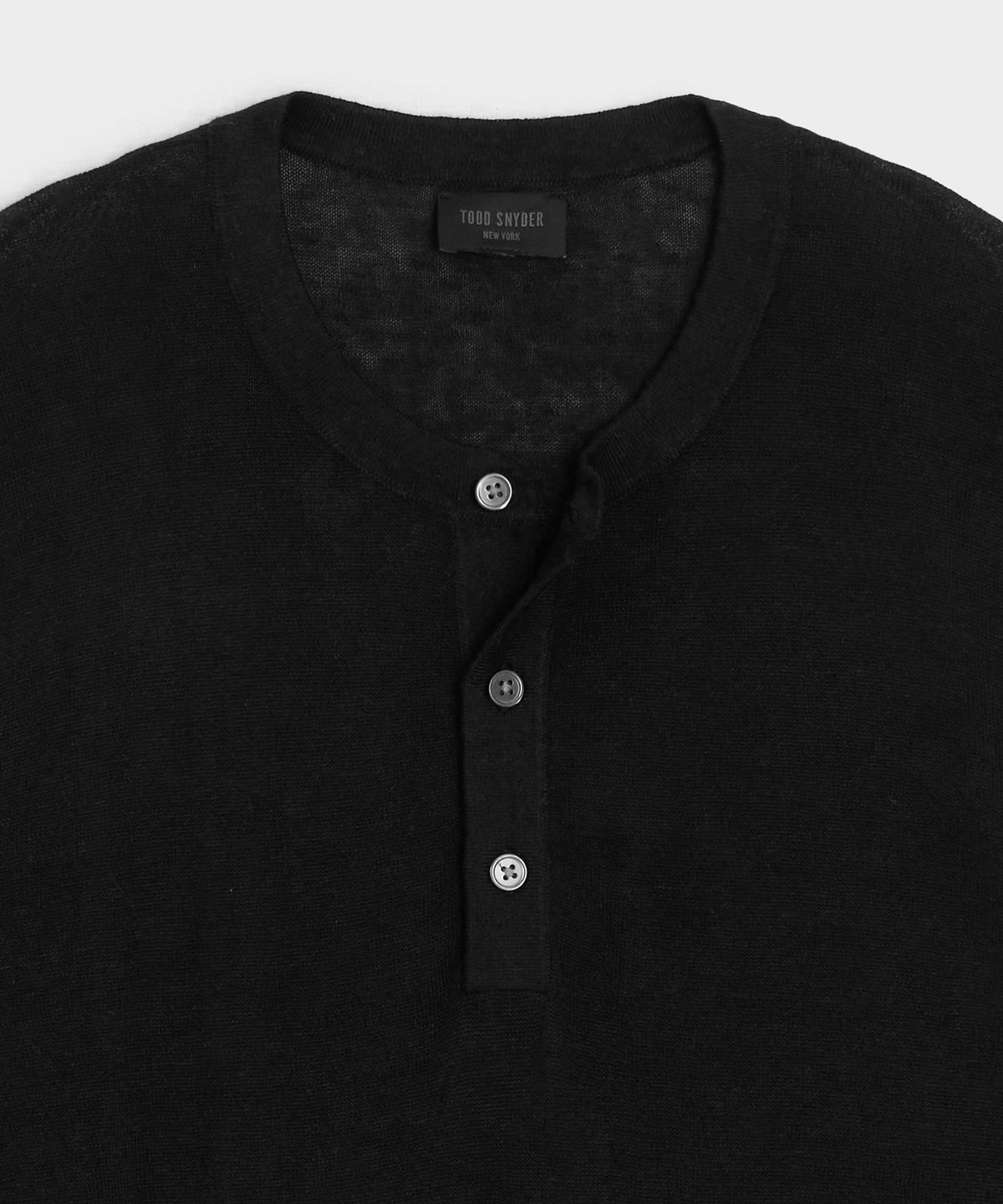 Linen-Cotton Henley Sweater