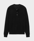 Linen-Cotton Henley Sweater