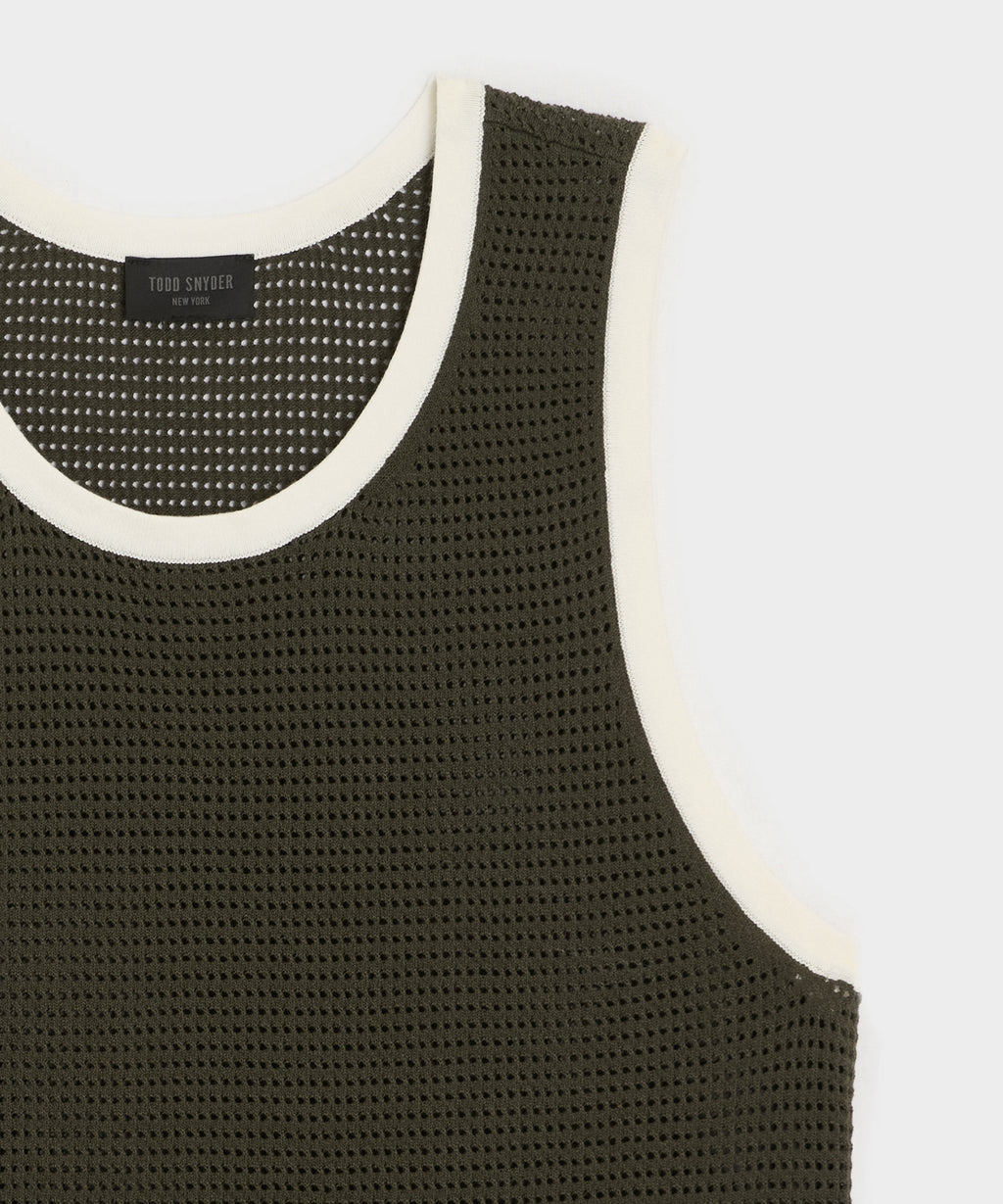 Tipped Luxe Mesh Tank