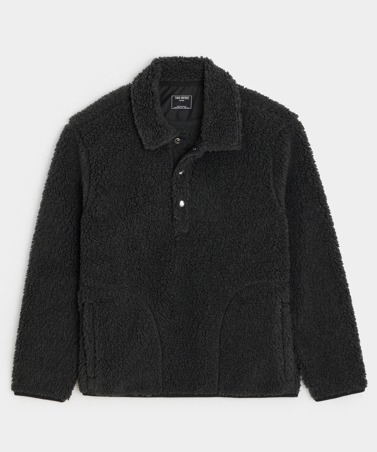 Sherpa Snap Pullover in Charcoal
