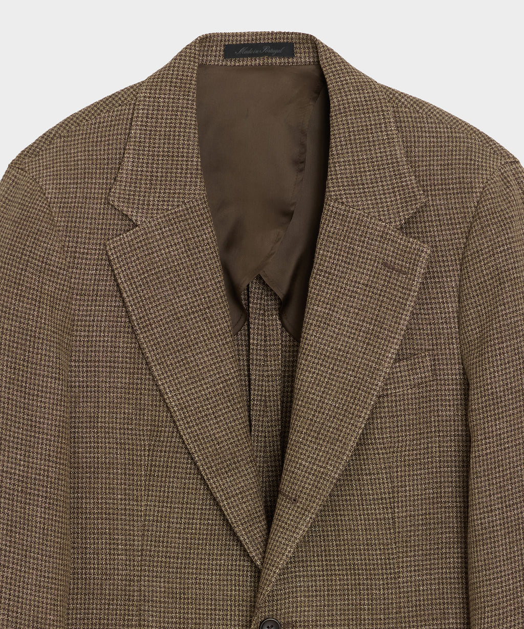 Italian Linen Houndstooth Madison Jacket