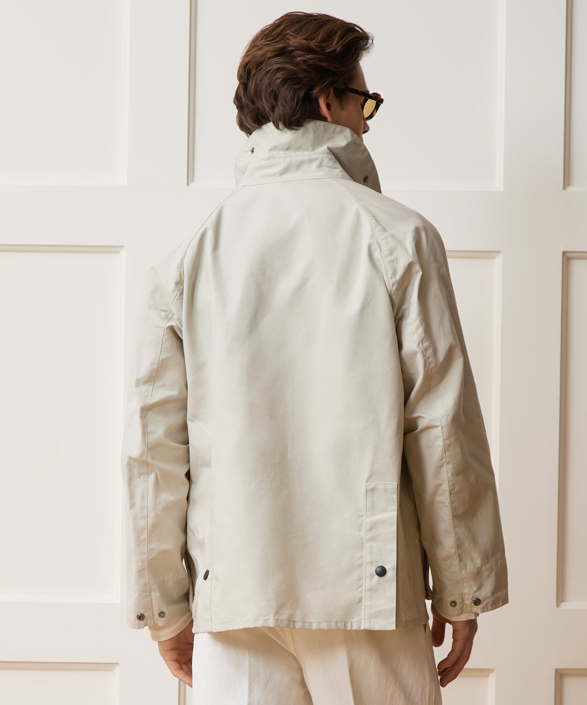 Model wearing the Barbour Bedale Jacket.