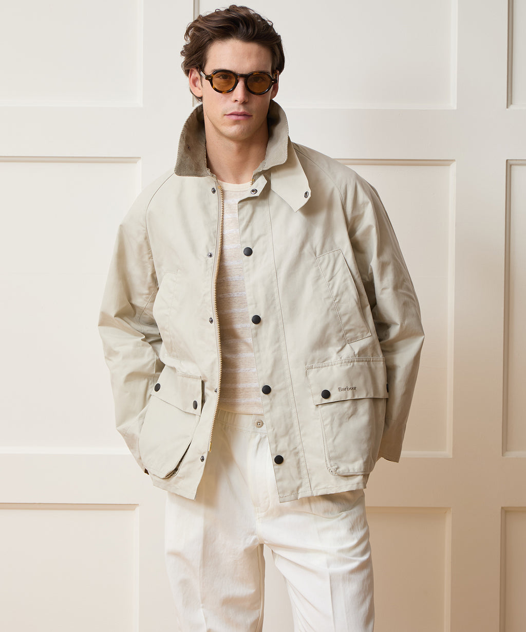 Model wearing the Barbour Bedale Jacket.