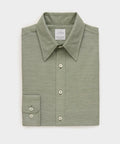 Italian Cotton-Linen Long Point Collar Dress Shirt