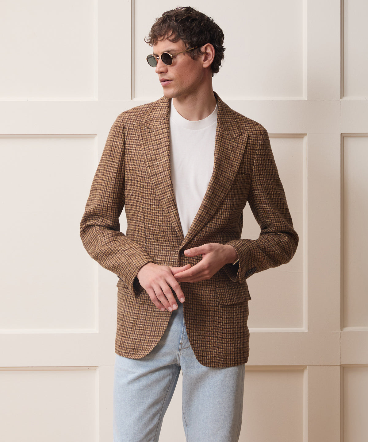 Italian Linen Houndstooth Sport Coat