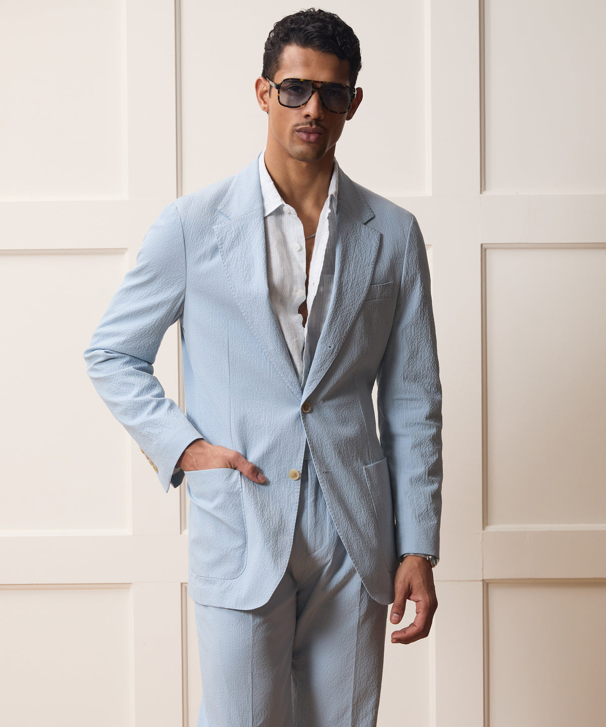 Italian Seersucker Madison Jacket