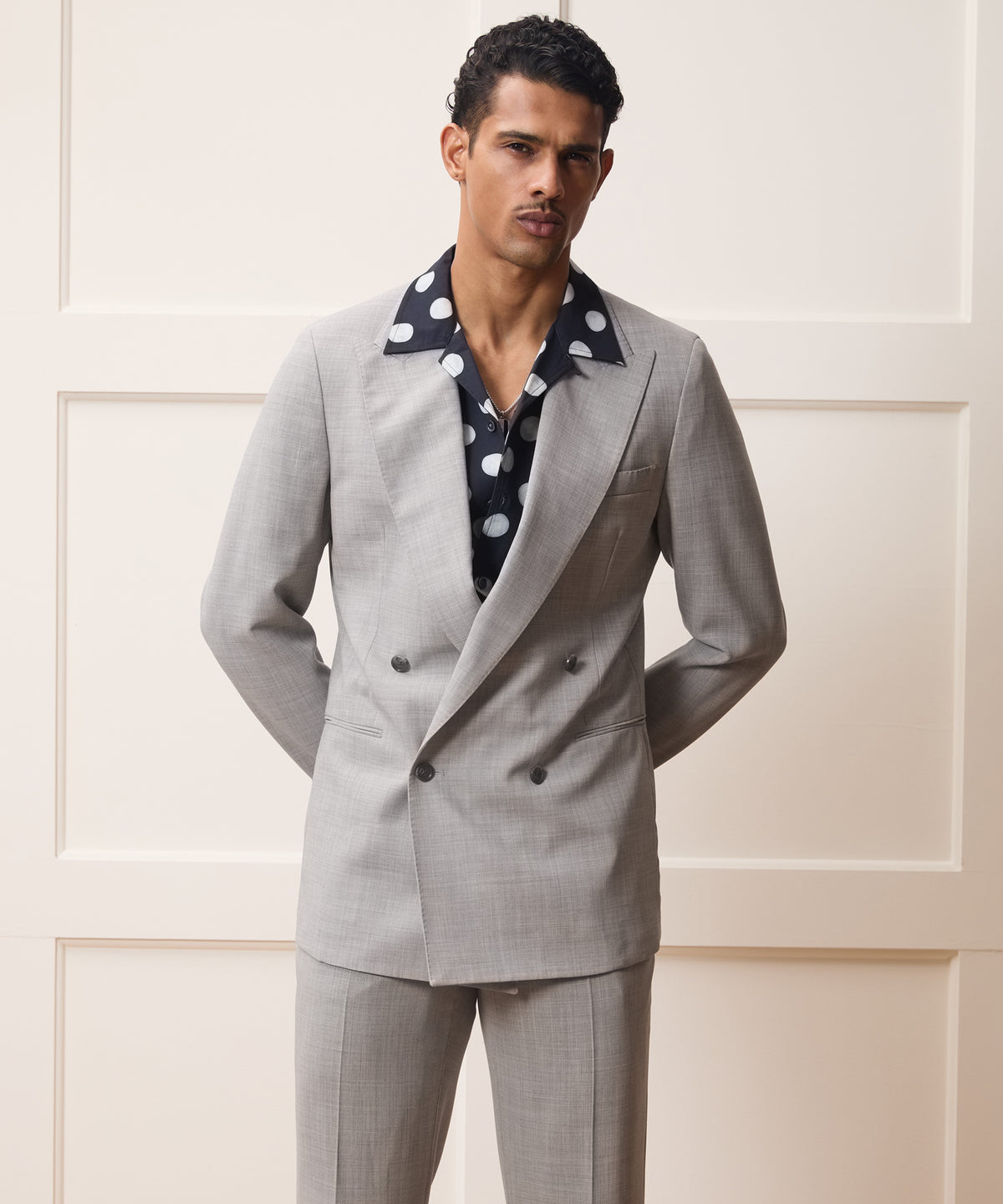 Italian Wool Double-Breasted Hollywood Jacket