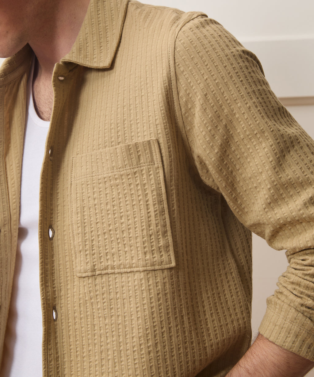 Knit Seersucker Shirt