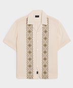 Embroidered Voile Capri Shirt
