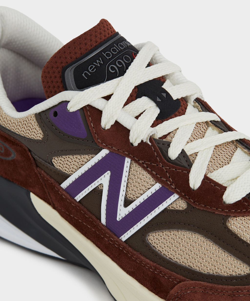 New Balance Made in USA 990v6 in Rich Oak + Cosmic Grape