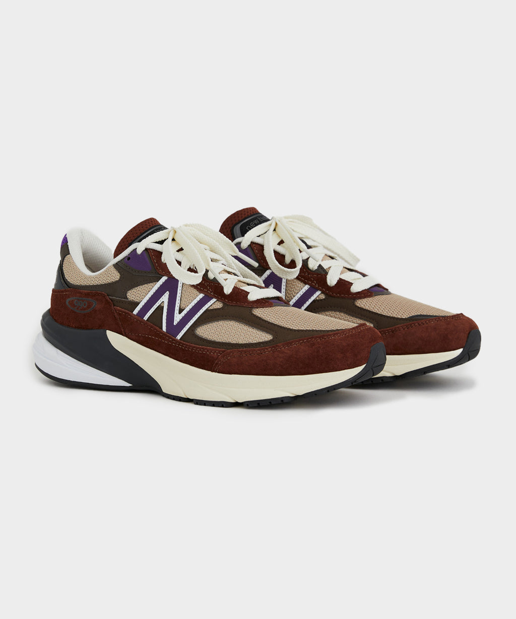 New Balance Made in USA 990v6 in Rich Oak + Cosmic Grape