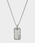 Todd Snyder x John Hardy Silver Green Enamel Dog Tag Pendant