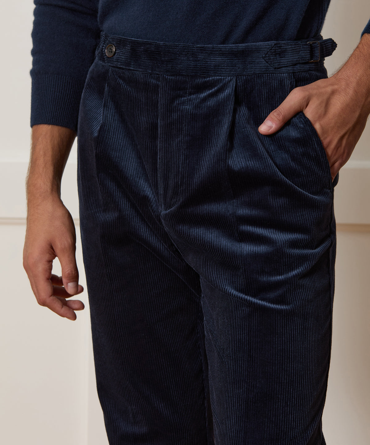 Italian Corduroy Side Tab Trouser