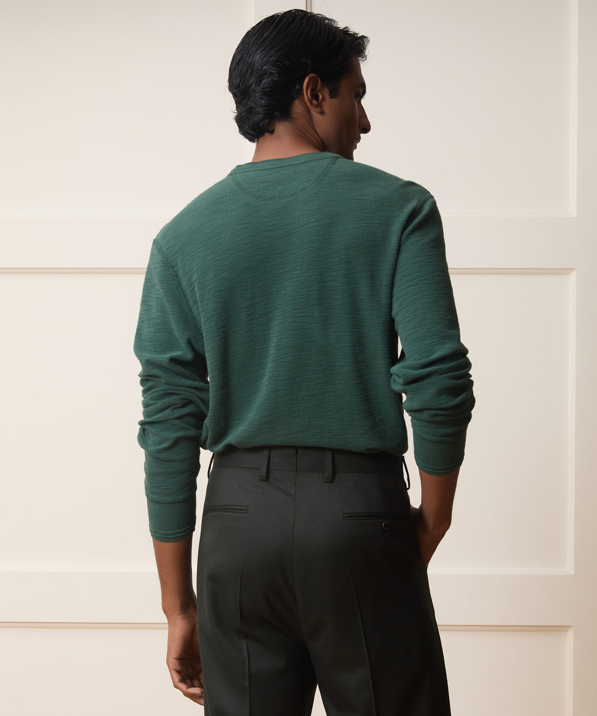Lightweight Mini Waffle Henley