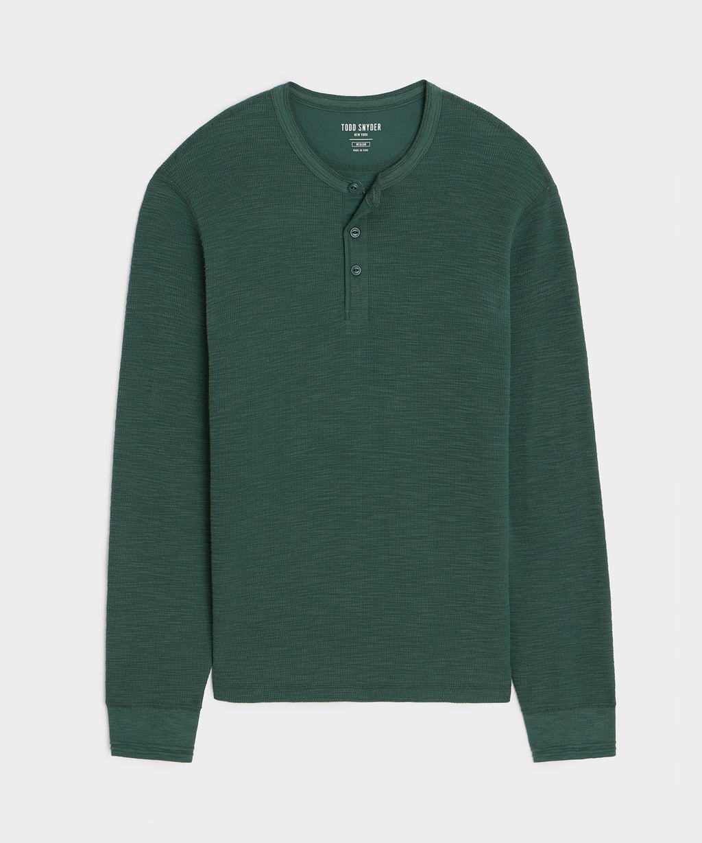 Lightweight Mini Waffle Henley