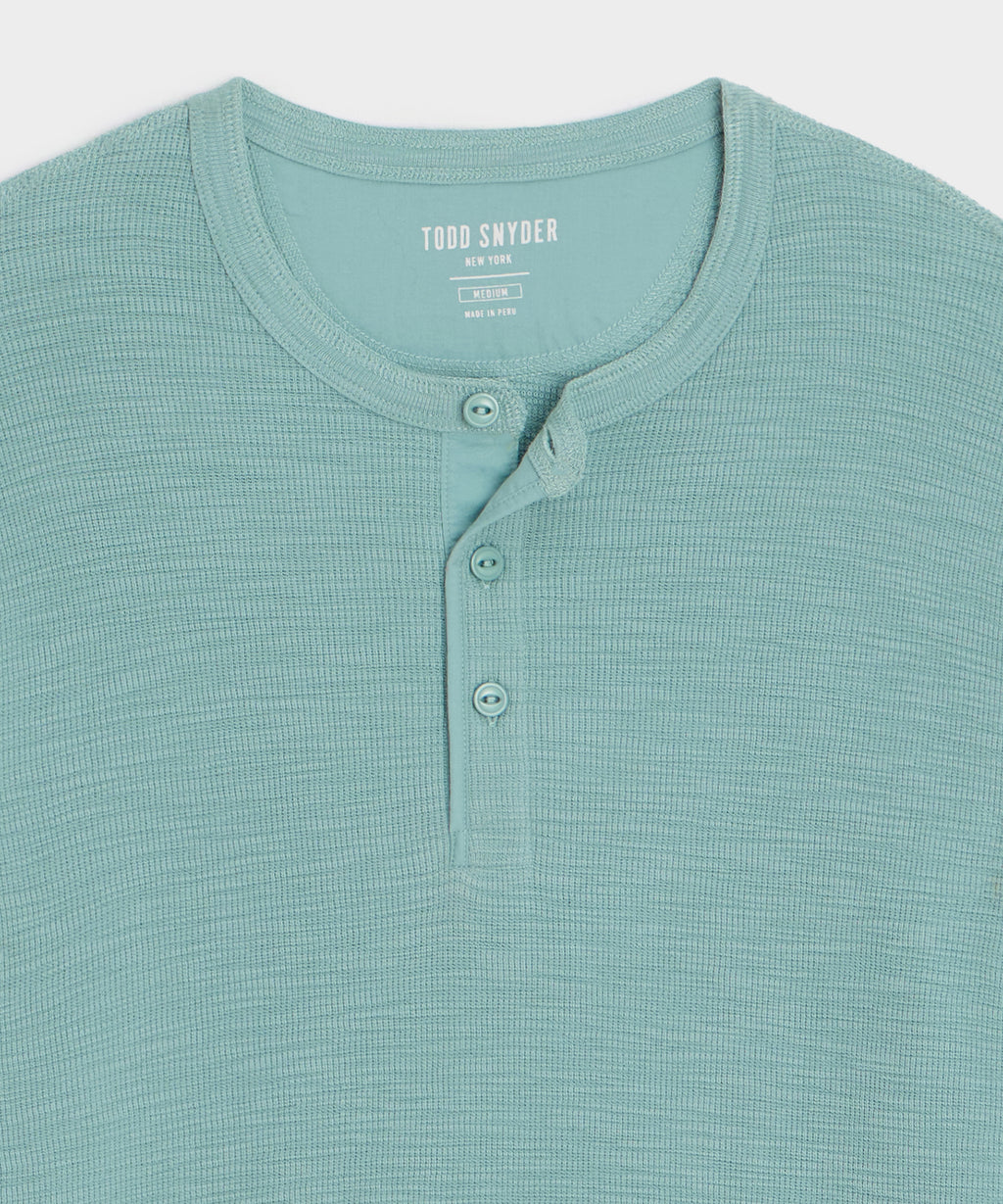 Lightweight Mini Waffle Henley