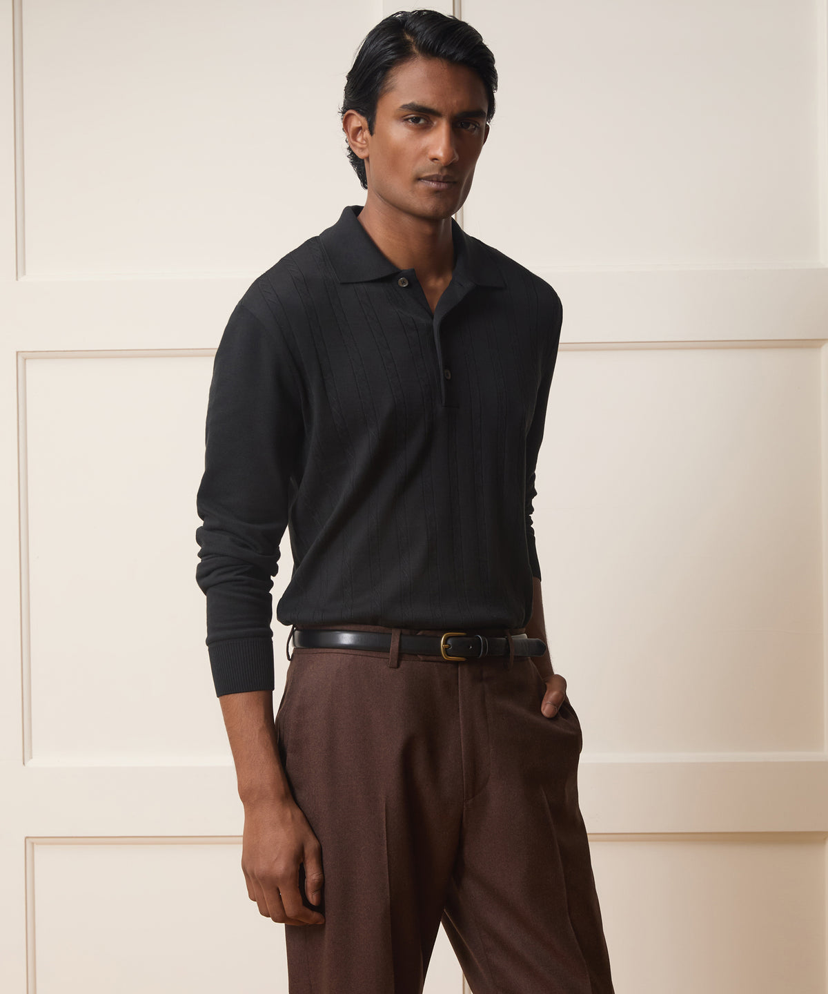 Long-Sleeve Grant Polo