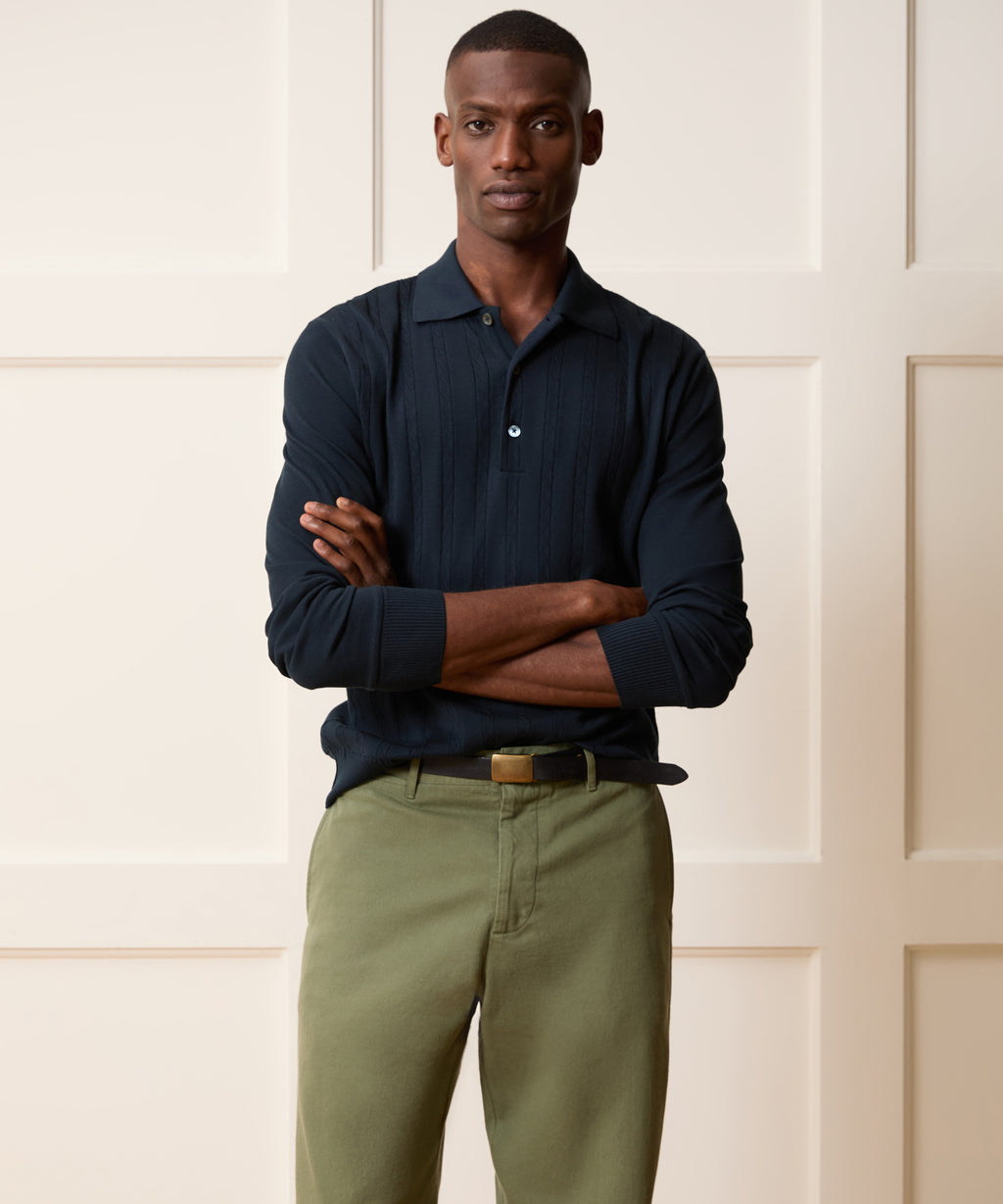 Long-Sleeve Grant Polo