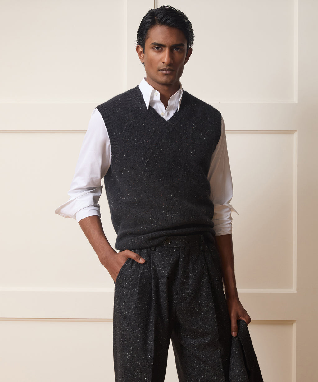 Donegal Cashmere Sweater Vest