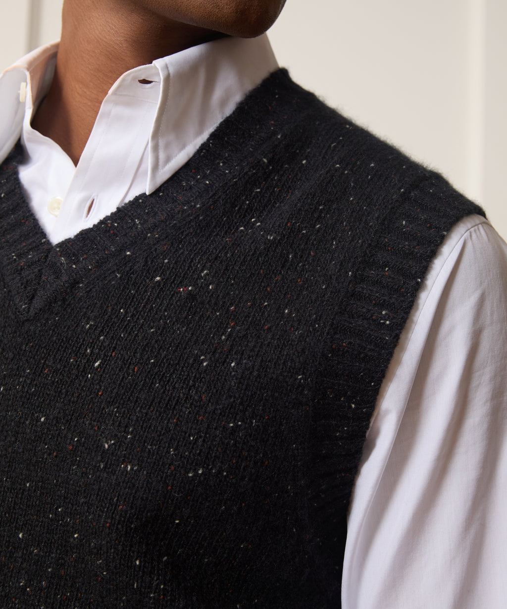Donegal Cashmere Sweater Vest