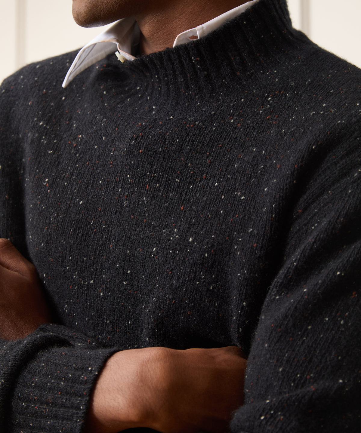 Donegal Cashmere Mockneck Sweater