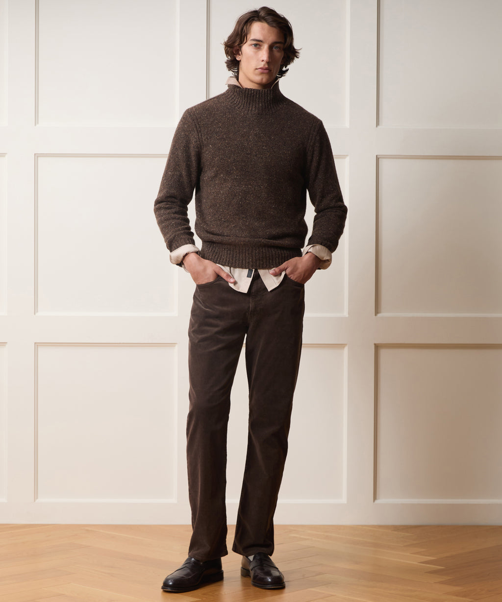 Donegal Cashmere Mockneck Sweater