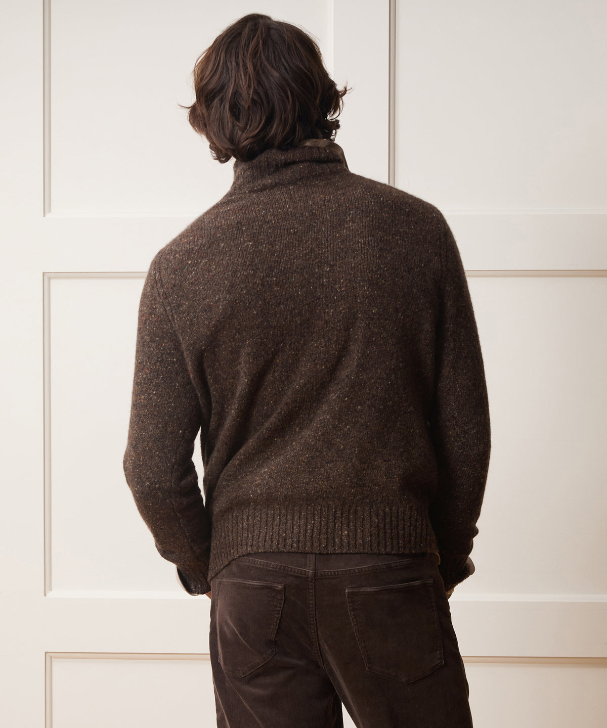 Donegal Cashmere Mockneck Sweater