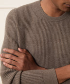 Waffle Cashmere Crewneck