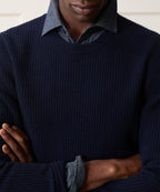 Waffle Cashmere Crewneck