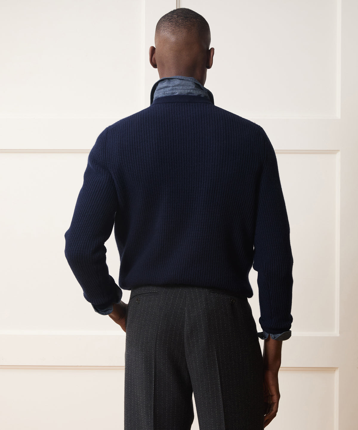 Waffle Cashmere Crewneck