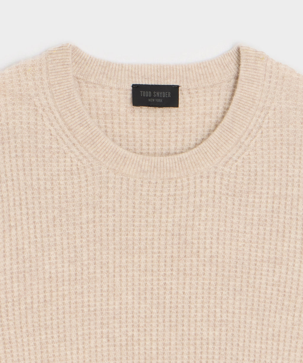 Waffle Cashmere Crewneck