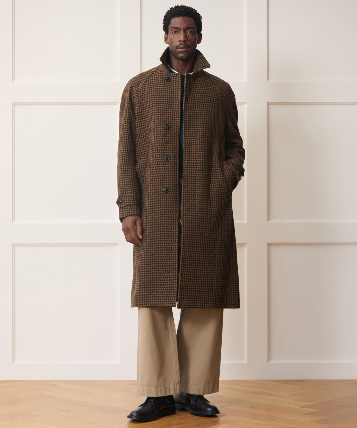 Italian Houndstooth Balmacaan
