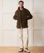 Flocked Denim Long Stable Jacket