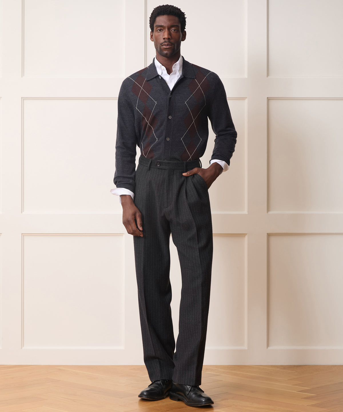 Italian Wool-Cashmere Wythe Trouser