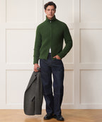 Lattice Mockneck Sweater Jacket