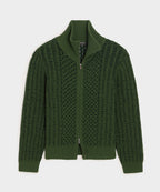 Lattice Mockneck Sweater Jacket