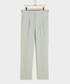 Model wearing the Todd Snyder Irish Linen Side Tab Trouser.
