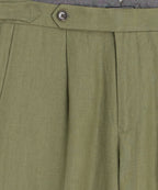 Straight Fit Irish Linen Side Tab Trouser