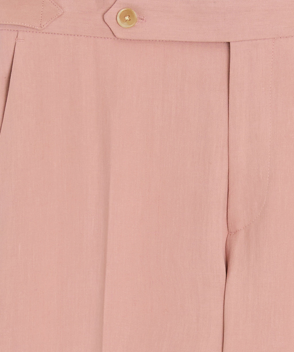 Italian Sueded Linen Side Tab Trouser