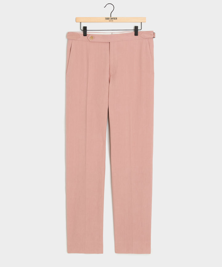Italian Sueded Linen Side Tab Trouser