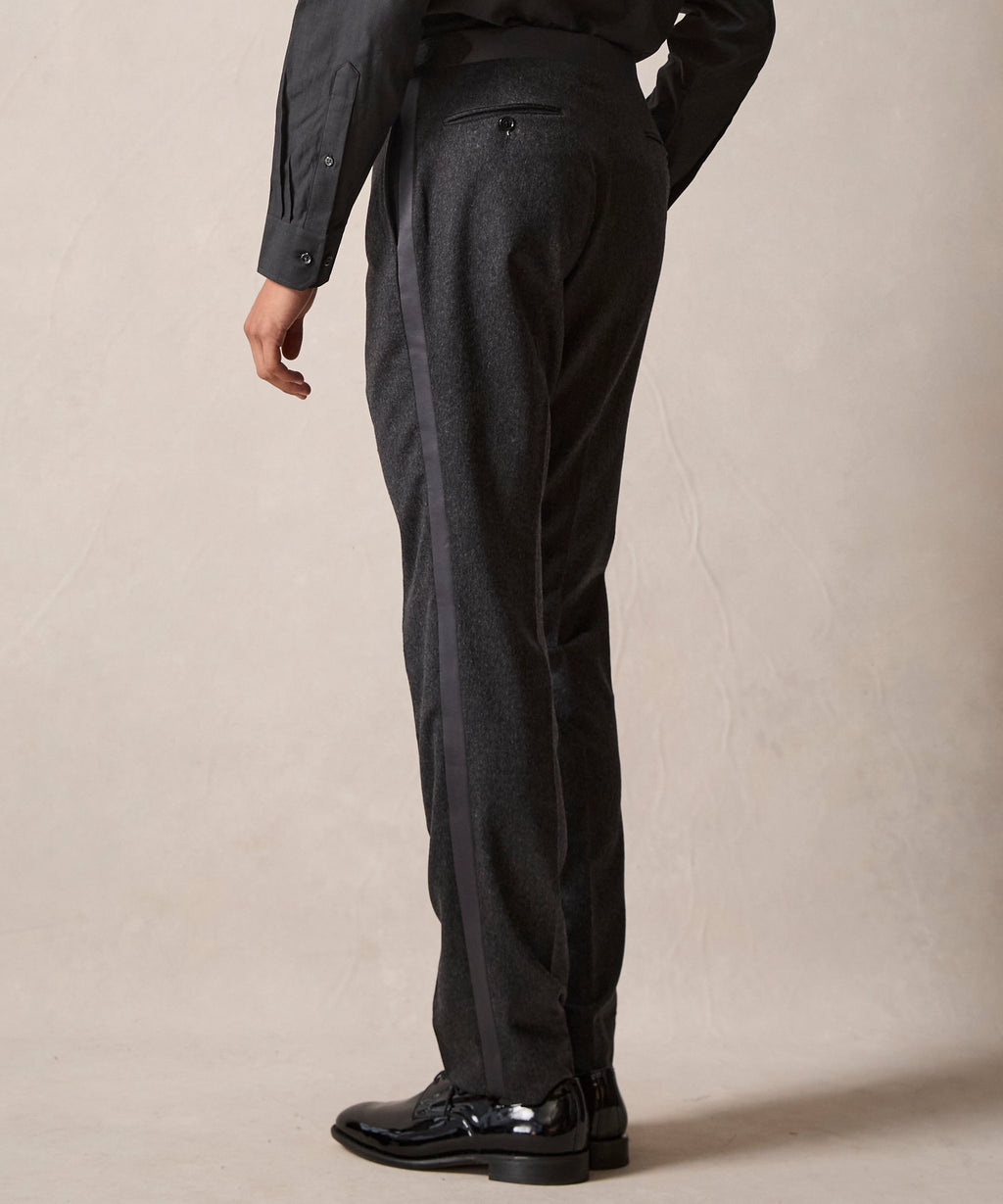 Slim Italian Cashmere Tuxedo Trouser