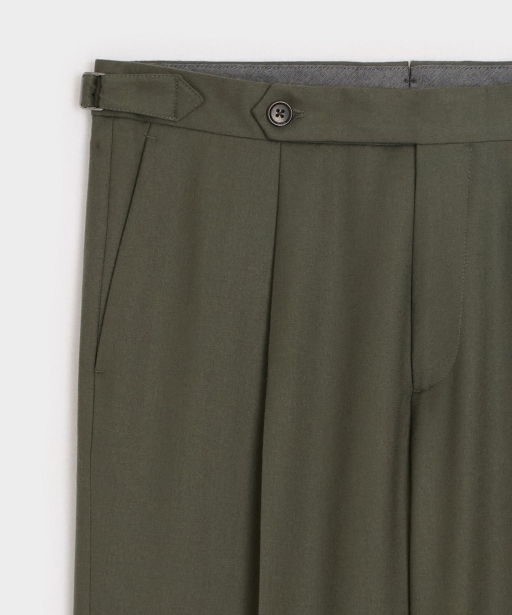 Brushed Flannel Side Tab Trouser
