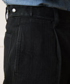 Pleated Utility Jean in Black
