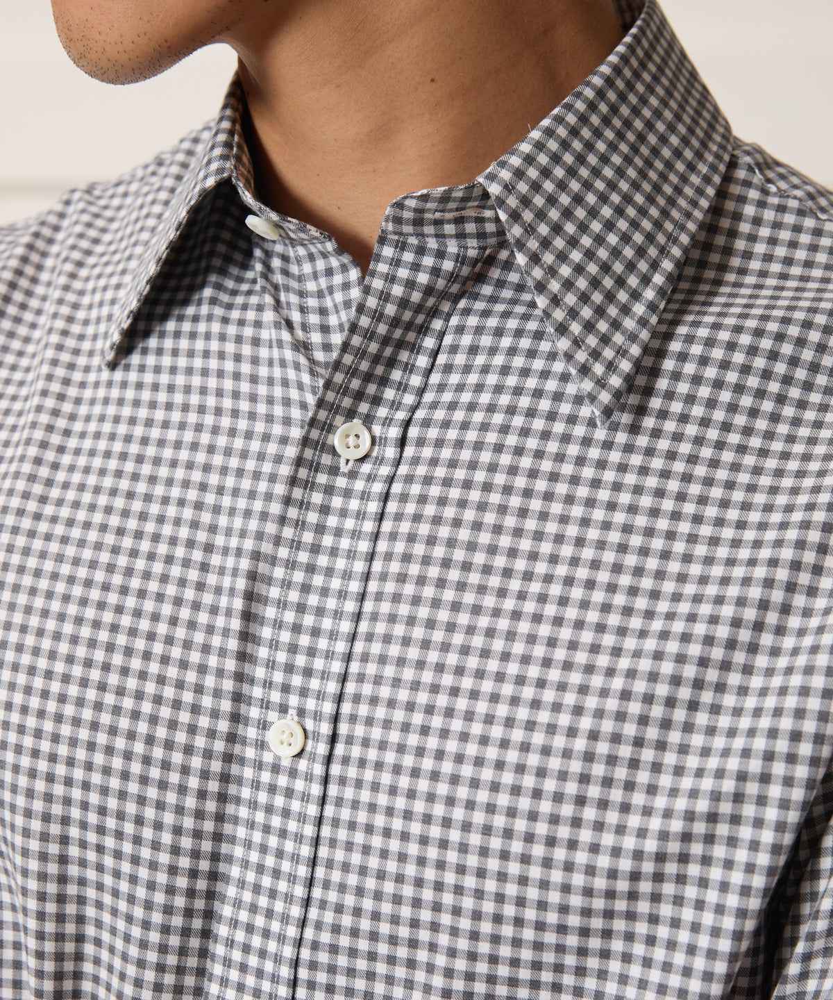 Italian Featherweight Flannel Long Point Collar Dress Shirt