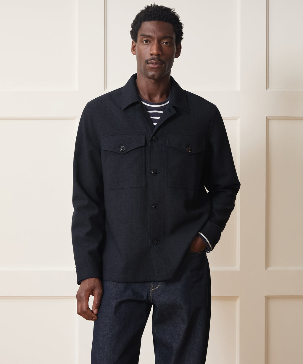 Italian Wool Military Overshirt